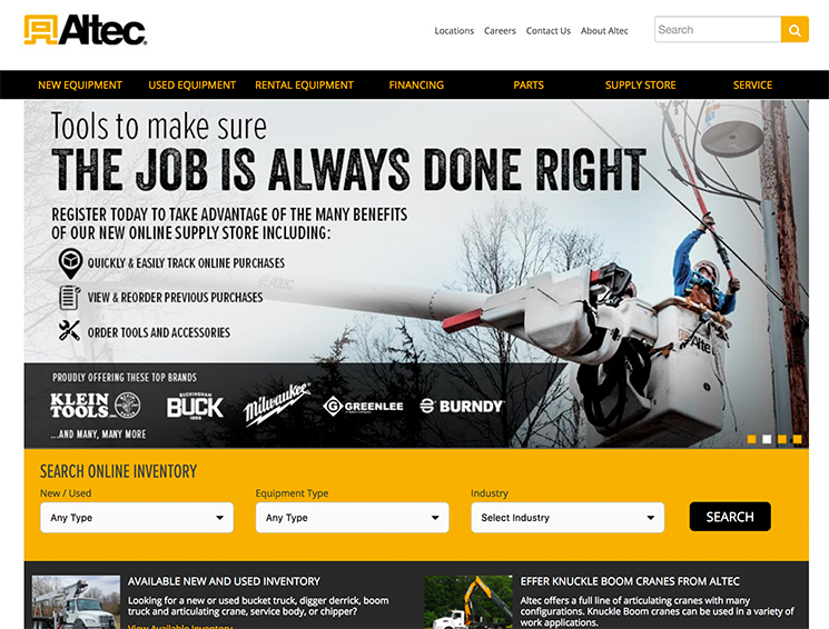 Homepage Inventory Search